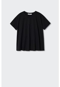 mango - Mango t-shirt bawełniany Panuelo kolor czarny. Kolor: czarny. Materiał: bawełna. Długość rękawa: krótki rękaw. Długość: krótkie #7