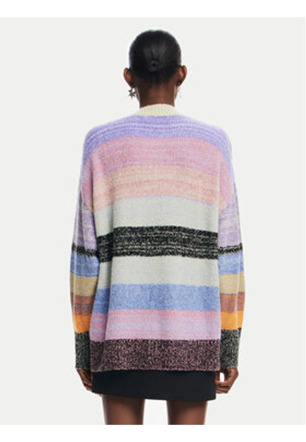 Desigual Sweter Moncton 24WWJF28 Kolorowy Regular Fit. Materiał: syntetyk. Wzór: kolorowy
