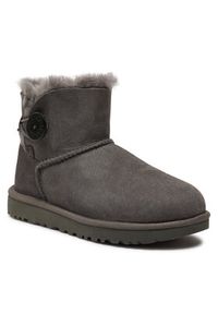 Ugg Śniegowce W Mini Bailey Button II 1016422 Szary. Kolor: szary. Materiał: skóra #4