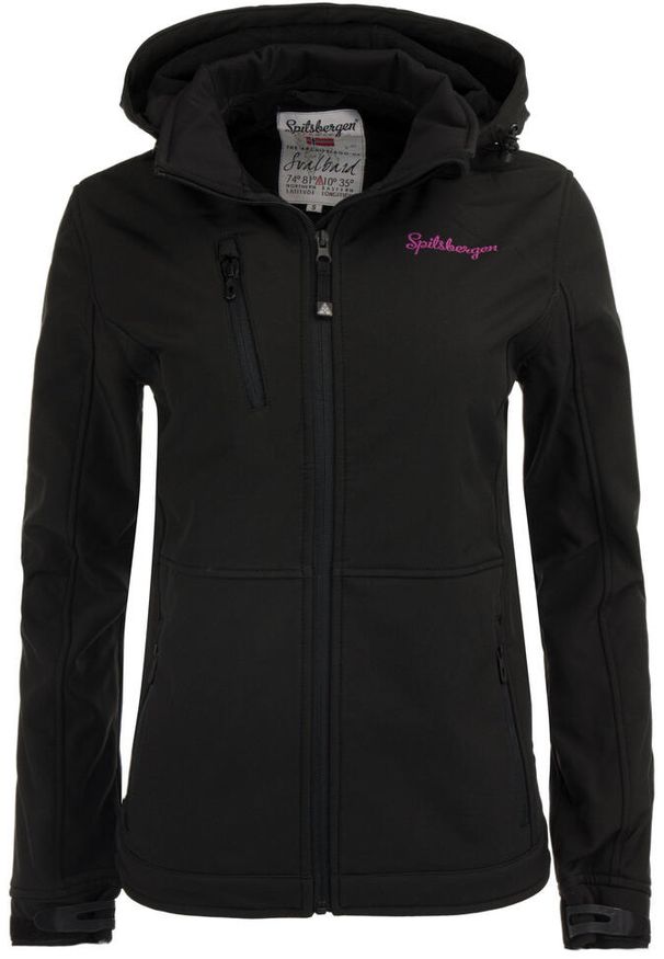 GLOMEX - Damska kurtka softshell Spitsbergen 3-warstwowa — Czarna. Kolor: czarny. Materiał: softshell