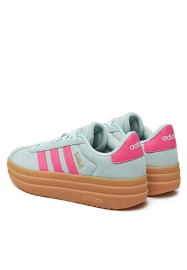 Adidas - adidas Sneakersy VL Court Bold JP7628 Zielony. Kolor: zielony. Materiał: zamsz, skóra