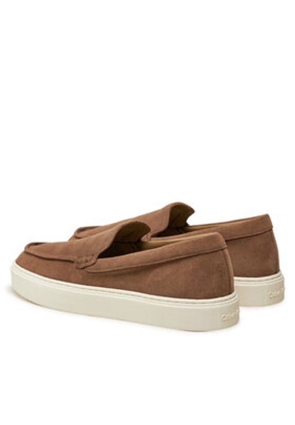 Calvin Klein Półbuty Moccasin Suede HM0HM01794 Brązowy. Kolor: brązowy. Materiał: zamsz, skóra