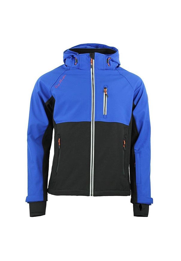 PEAK MOUNTAIN - Kurtka Peak Mountain Shoftshell. Kolor: niebieski, wielokolorowy, czarny. Sport: turystyka piesza, wspinaczka