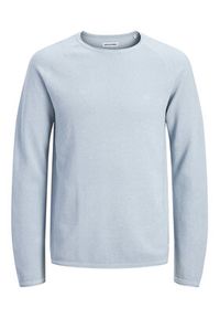 Jack & Jones Sweter Hill 12157321 Błękitny Regular Fit. Kolor: niebieski. Materiał: bawełna #4