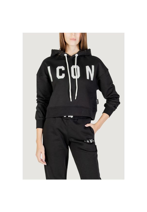 Bluza Kobieta ICON. Kolor: czarny. Materiał: tkanina