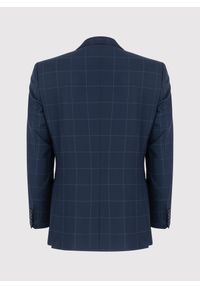 Pako Lorente - PAKO LORENTE – Granatowa marynarka w kratę Windowpane. Kolor: niebieski. Styl: elegancki #4