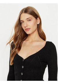 Guess Kardigan W5RR08 Z2V62 Czarny Regular Fit. Kolor: czarny. Materiał: wiskoza #2