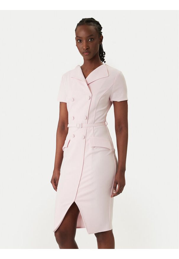 Rinascimento Sukienka koktajlowa CFC0127893003 Różowy Slim Fit. Kolor: różowy. Materiał: syntetyk. Styl: wizytowy