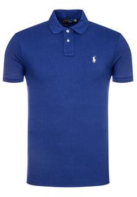 Polo Ralph Lauren Polo Core Replen 710795080 Granatowy Slim Fit. Typ kołnierza: polo. Kolor: niebieski. Materiał: bawełna #4