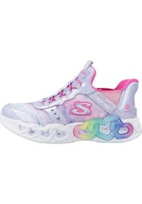 skechers - Buty do chodzenia dla dzieci Skechers Infinite Heart Light. Kolor: fioletowy. Materiał: syntetyk, materiał. Szerokość cholewki: normalna. Sport: turystyka piesza