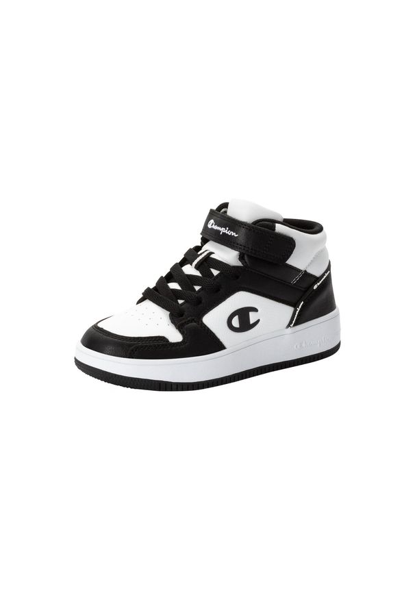 Champion - Buty na co dzień młodzieżowe CHAMPIO REBOUND MID wysokie na rzepy. Okazja: na co dzień. Zapięcie: rzepy. Kolor: wielokolorowy, biały. Materiał: syntetyk, materiał. Szerokość cholewki: normalna. Sport: turystyka piesza