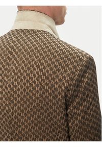 Karl Lagerfeld - KARL LAGERFELD Marynarka 155106 552115 Brązowy Slim Fit. Typ kołnierza: dekolt w karo. Kolor: brązowy