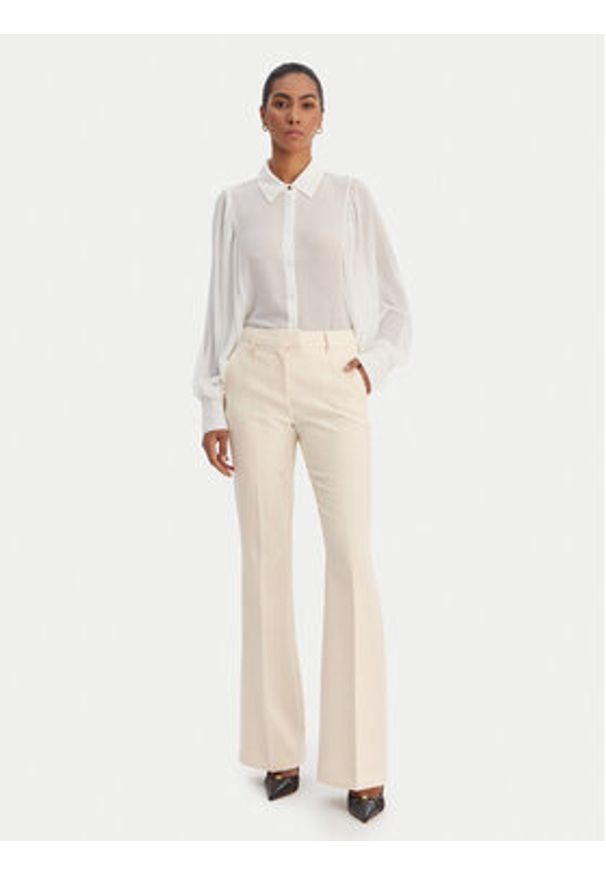 Fracomina Spodnie materiałowe FR26SVA004W42901 Écru Regular Fit. Materiał: syntetyk