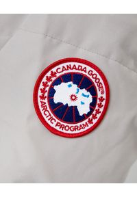 CANADA GOOSE - Beżowa parka Emory. Okazja: na spacer. Kolor: beżowy. Materiał: futro, puch. Wzór: aplikacja. Sezon: zima. Styl: klasyczny #6