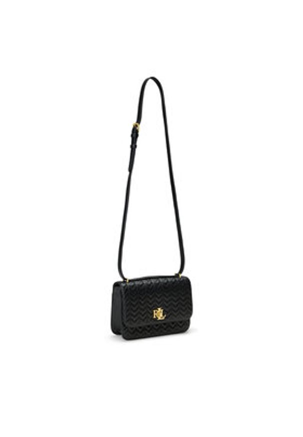 Lauren Ralph Lauren - LAUREN RALPH LAUREN Torebka 431966768003 Czarny. Kolor: czarny. Materiał: skórzane
