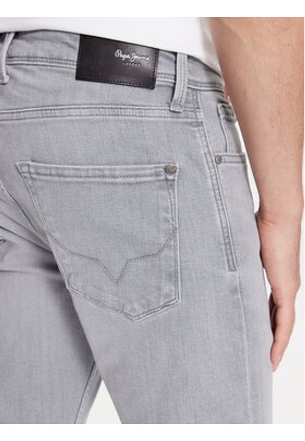Pepe Jeans Jeansy PM207387 Szary Skinny Fit. Kolor: szary