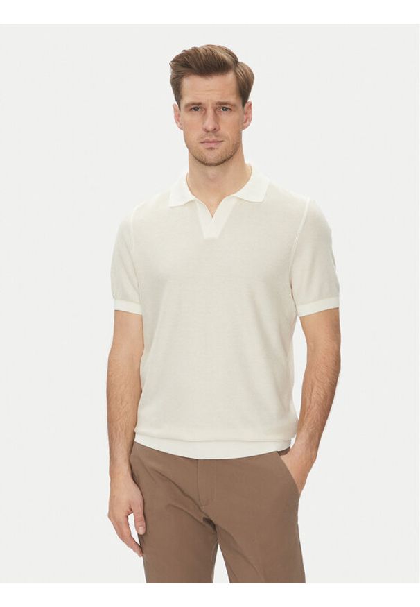 BOSS Polo H-Jianluca 50537654 Biały Regular Fit. Typ kołnierza: polo. Kolor: biały. Materiał: bawełna