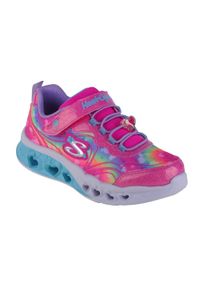 skechers - Buty sportowe Sneakersy dziewczęce, Skechers Flutter Heart Lights-Groovy Swirl. Kolor: różowy. Sport: turystyka piesza