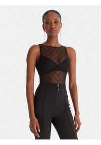 Elisabetta Franchi Body BO-020-51E2-V150 Czarny Slim Fit. Kolor: czarny. Materiał: syntetyk #1