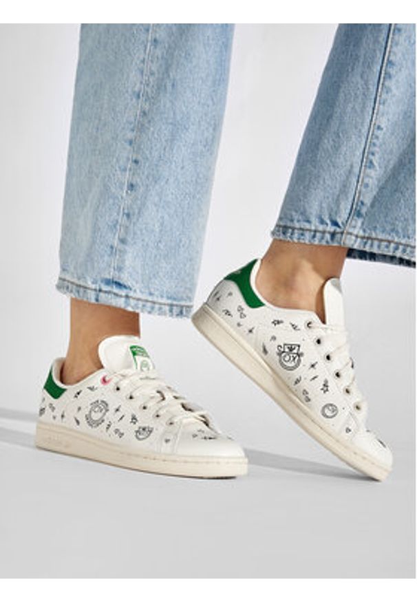 Adidas - adidas Sneakersy Stan Smith J GY1786 Biały. Kolor: biały. Materiał: skóra. Model: Adidas Stan Smith