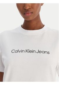 Calvin Klein Jeans T-Shirt A- Inst. Logo Classic LV047C912G Biały Regular Fit. Kolor: biały. Materiał: bawełna #3