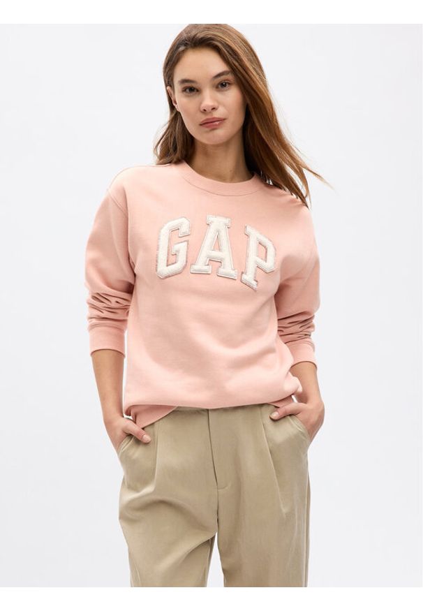 GAP - Gap Bluza 554936-18 Różowy Regular Fit. Kolor: różowy. Materiał: bawełna