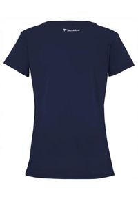 TECNIFIBRE - Koszulka tenisowa T-shirt damska Tecnifibre Club Cotton Tee. Kolor: niebieski. Sport: tenis
