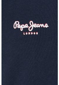 Pepe Jeans bluza bawełniana Edward męska kolor granatowy z kapturem z nadrukiem. Okazja: na co dzień. Typ kołnierza: kaptur. Kolor: niebieski. Materiał: bawełna. Wzór: nadruk. Styl: casual #3