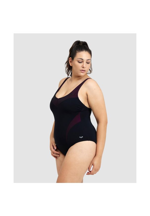Damski kostium kąpielowy 1-częściowy Arena Isabel. Kolor: wielokolorowy, czarny, różowy