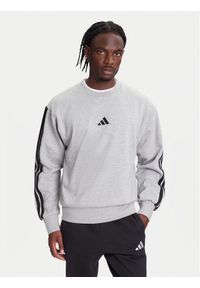 Adidas - adidas Bluza Essentials 3-Stripes JE6308 Szary Regular Fit. Kolor: szary. Materiał: syntetyk, bawełna #1