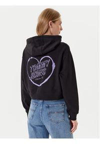 Tommy Jeans Bluza Heart DW0DW21408 Czarny Relaxed Fit. Kolor: czarny. Materiał: bawełna #3
