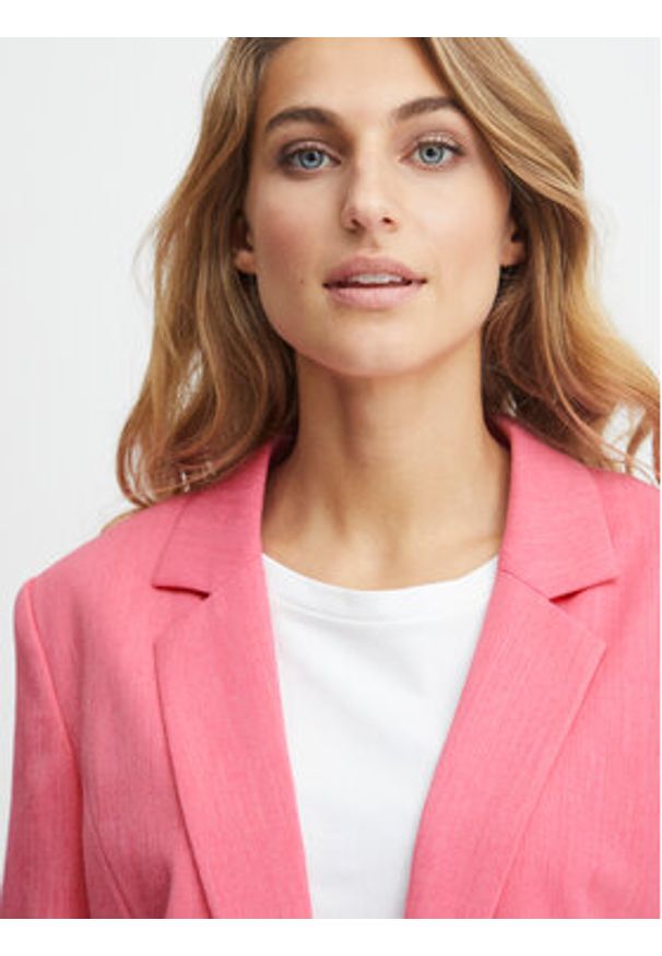 Fransa Marynarka 20611135 Różowy Loose Fit. Kolor: różowy. Materiał: syntetyk