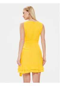 Morgan Sukienka letnia 241-ROSVAL Żółty Regular Fit. Kolor: żółty. Materiał: syntetyk. Sezon: lato