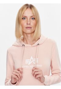 Alpha Industries Bluza New Basic 196032 Różowy Regular Fit. Kolor: różowy. Materiał: bawełna