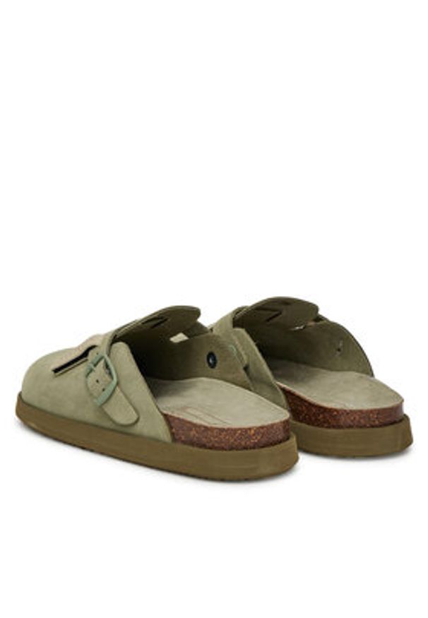 D.Franklin Klapki DFSH407002 Khaki. Kolor: brązowy. Materiał: zamsz, skóra