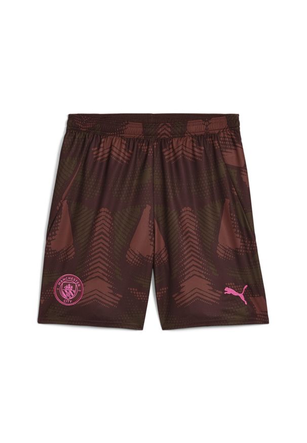 Puma - Szorty bramkarskie Manchester City 24/25 PUMA Espresso Brown Wild Willow Green. Kolor: zielony, wielokolorowy, brązowy