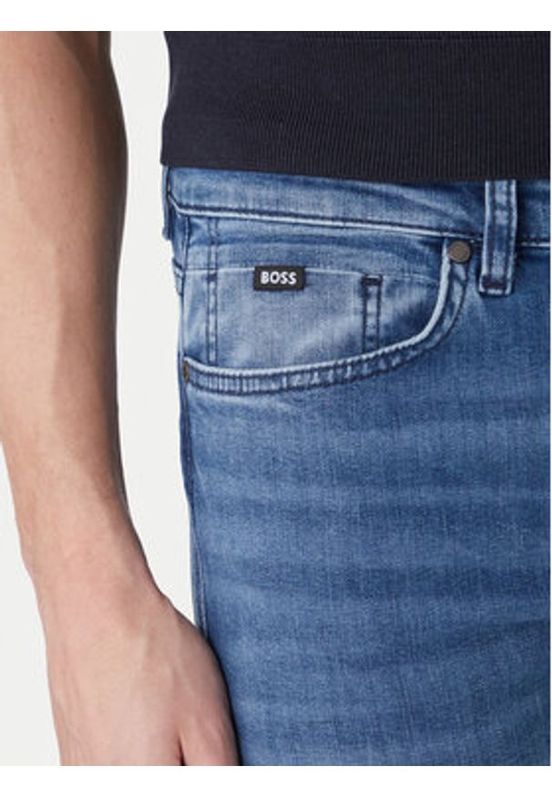BOSS Jeansy P-Delaware 50555220 Granatowy Slim Fit. Kolor: niebieski