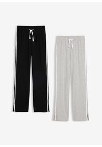 bonprix - Spodnie z dżerseju z elastycznej mieszanki bawełny organicznej (2 pary). Kolor: czarny. Materiał: jersey, bawełna. Styl: sportowy #2