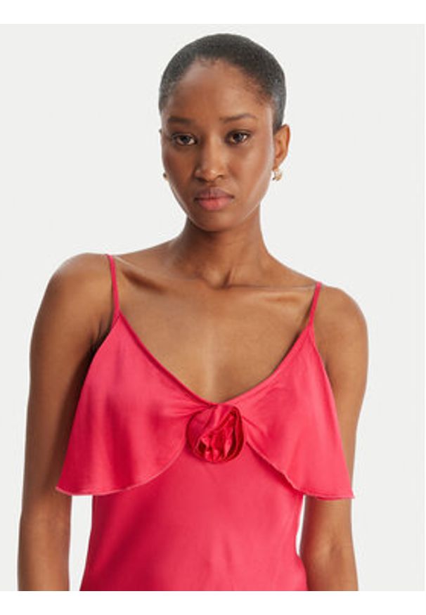 Fracomina Sukienka koktajlowa FS26SD2007W58301 Różowy Slim Fit. Kolor: różowy. Materiał: wiskoza. Styl: wizytowy