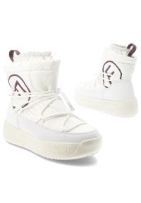 Białe Śniegowce Filippo Ciepłe Buty Damskie Na Platformie. Okazja: na co dzień, na spacer. Kolor: biały. Materiał: materiał. Szerokość cholewki: normalna. Sezon: zima. Obcas: na platformie. Styl: sportowy, casual, elegancki #4