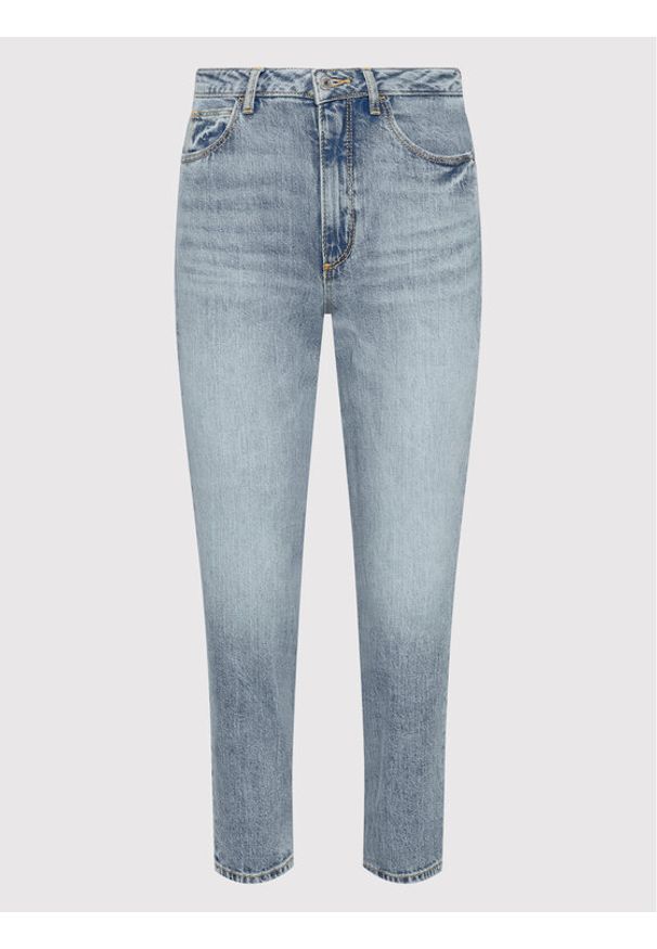 Guess Jeansy W2YA21 D4NH6 Niebieski Mom Fit. Kolor: niebieski