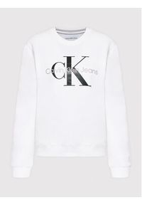 Calvin Klein Jeans Bluza J20J219140 Biały Regular Fit. Kolor: biały. Materiał: bawełna