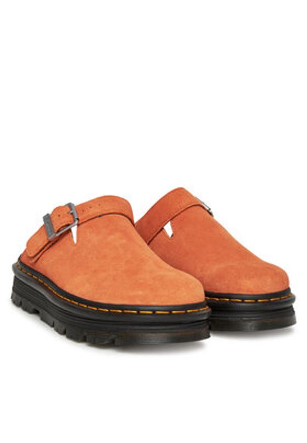 Dr. Martens Klapki Zebzag DM31937800 Pomarańczowy. Kolor: pomarańczowy. Materiał: skóra, nubuk