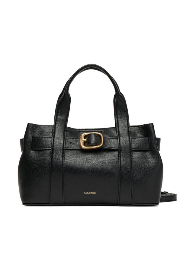 Calvin Klein Torebka LV04F3295G Czarny. Kolor: czarny. Materiał: skórzane
