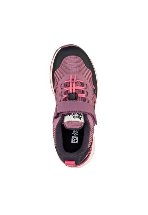Buty do chodzenia dla dzieci Jack Wolfskin Villi Hiker Texapore Low. Zapięcie: rzepy. Kolor: wielokolorowy. Materiał: materiał, syntetyk, tkanina. Szerokość cholewki: normalna. Sport: turystyka piesza