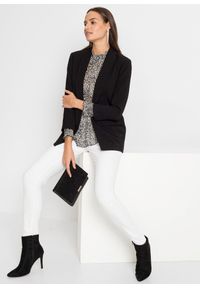 bonprix - Długi żakiet z mieszanki wiskozy. Kolor: czarny. Materiał: wiskoza. Długość: długie. Styl: elegancki #2