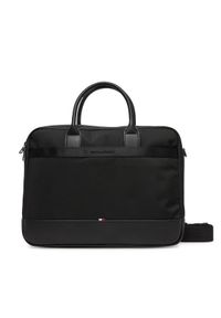 TOMMY HILFIGER - Tommy Hilfiger Torba na laptopa Th Nylon Travel Computer Bag AM0AM13470 Czarny. Kolor: czarny. Materiał: materiał