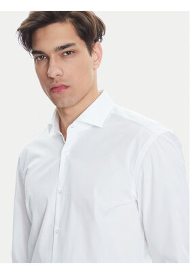 Hugo - HUGO Koszula C-Jason 50293691 Biały Slim Fit. Kolor: biały. Materiał: bawełna