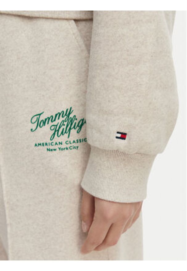 TOMMY HILFIGER - Tommy Hilfiger Bluza Terry WW0WW47845 Kremowy Relaxed Fit. Kolor: kremowy. Materiał: bawełna
