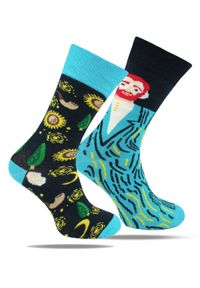 His Story - Skarpetki Bawełniane - Tematyczne - Asymetryczne, van Gogh. Kolor: wielokolorowy. Materiał: elastan, bawełna, poliamid #1